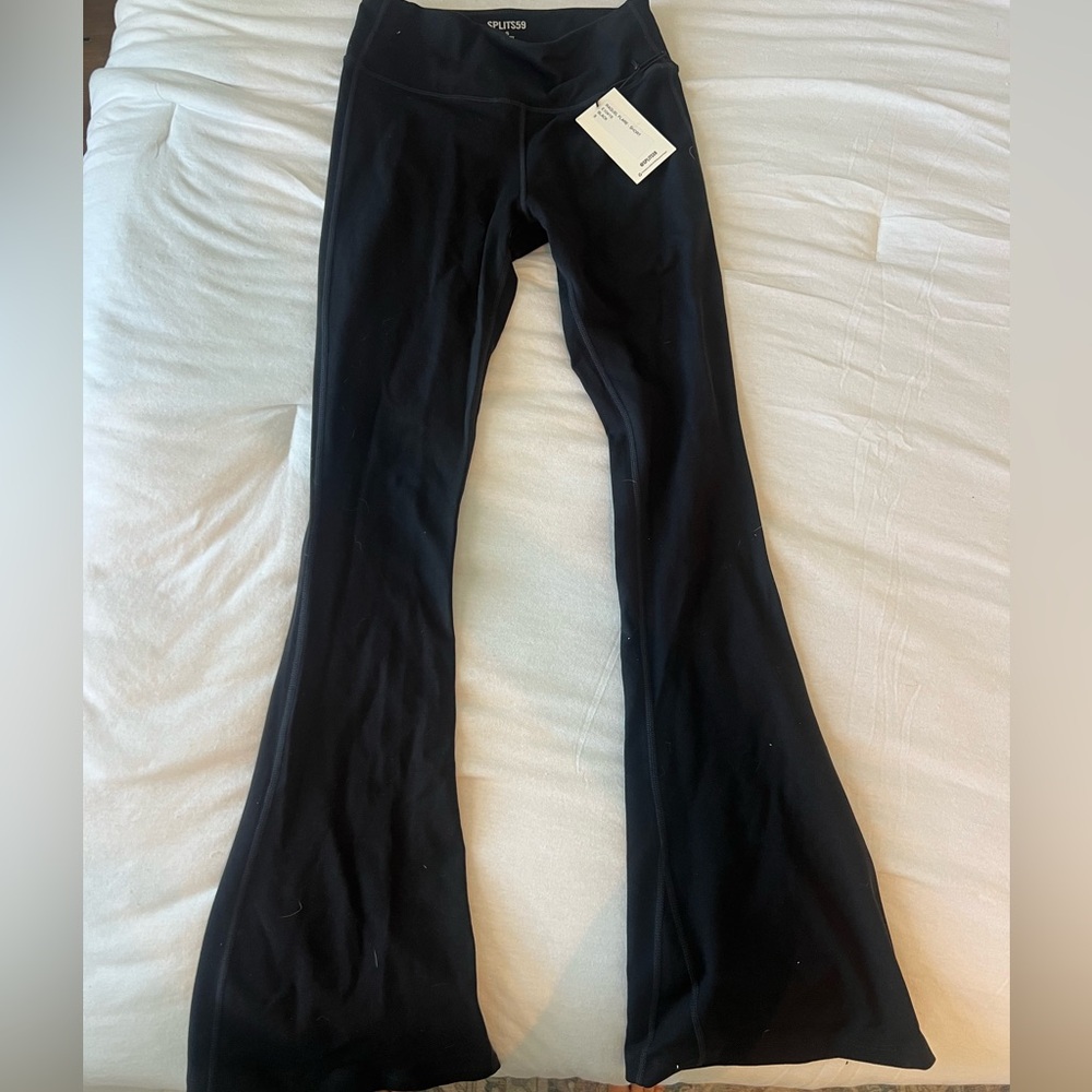 Splits59 Black High Waist Flared Legging